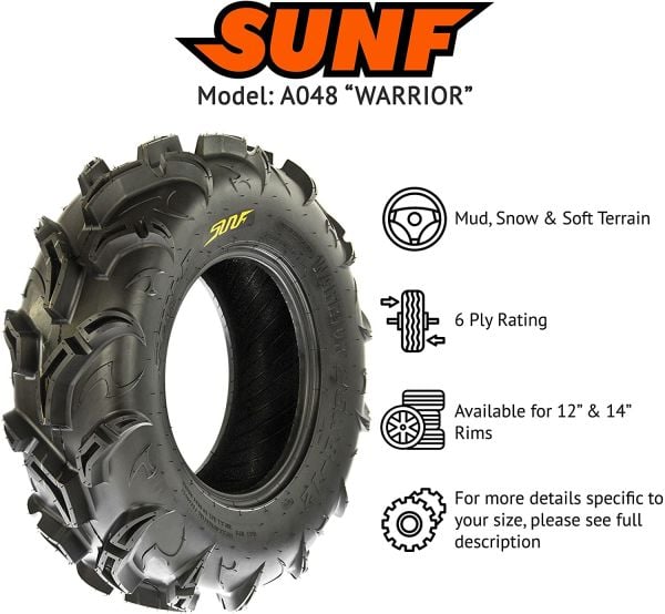SunF Set 27x9-14 ve 27X11-14 A048 Warrior ATV-UTV Lastik Takımı Ön-Arka