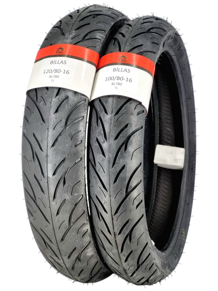 Billas Set 100/80-16 ve 120/80-16 BL086 TL Motosiklet Lastiği