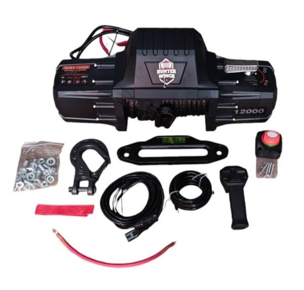 Hunter Vinç 12000 LB Sentetik Halat 4x4 Offroad 12V