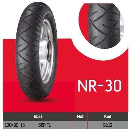 Anlas Set 110/90-16 (MB80)  ve 130/90-15 (NR30) Ön Arka Takım Lastik