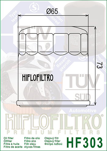 Hiflo HF-303 Yamaha MT01 Yağ Filtresi (05-11)