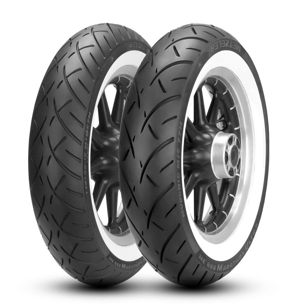 Metzeler Set 130/90-16 67H WW ve 180/65B16RF 81H ME888 WW Beyaz Yanaklı