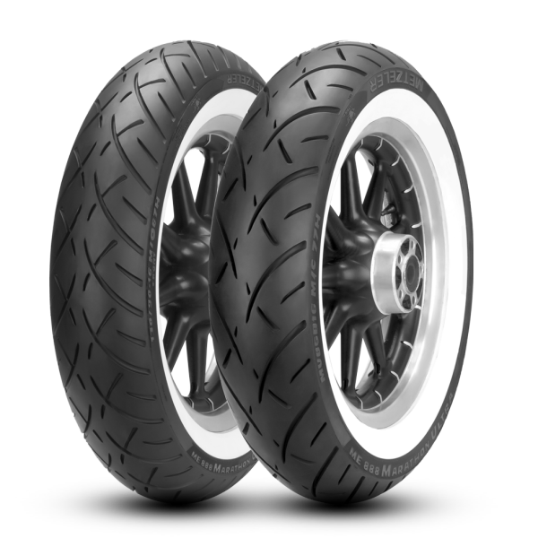 Metzeler Set 130/90-16 67H WW ve 180/65B16RF 81H ME888 WW Beyaz Yanaklı
