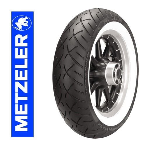 Metzeler Set 130/90-16 67H WW ve 180/65B16RF 81H ME888 WW Beyaz Yanaklı