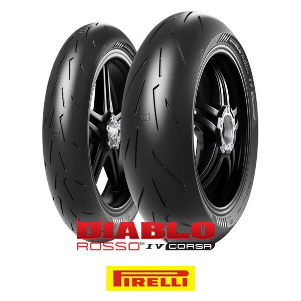 Pirelli Set 120/70ZR17 ve 180/55ZR17 Diablo Rosso IV Corsa Ön Arka Takım (2024)