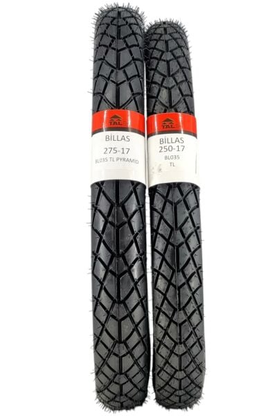 Billas Set 2.50-17 ve 2.75-17 BL035 TL 4PR Motosiklet Lastiği