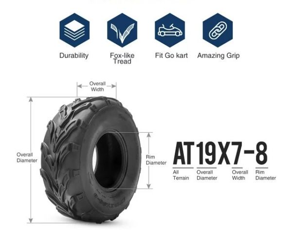Wanda 19x7-8 P361 4PR Atv Ön Lastik