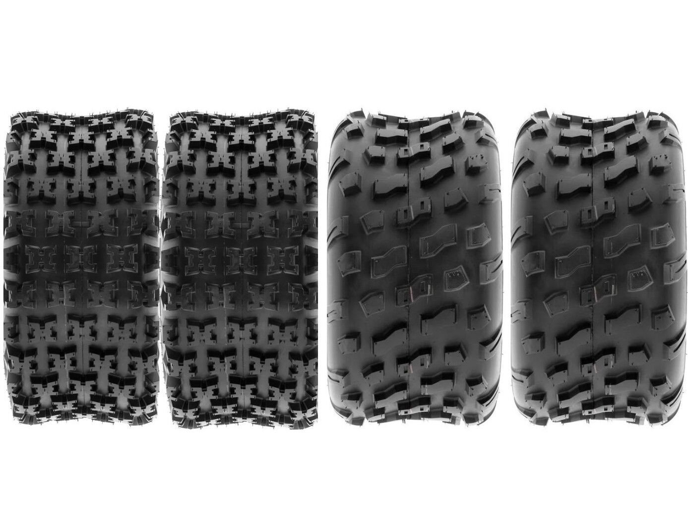 SunF Set 21x7-10 ve 20X10-9 A027-A022 6 Kat Atv Lastik Ön-Arka