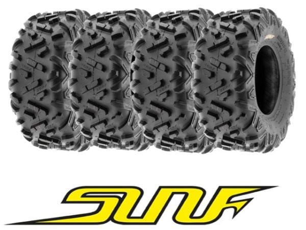 SunF Set 19x7-8 ve 18x9.5-8 A051 Power II 6 Kat Atv Ön Arka Takım Lastik